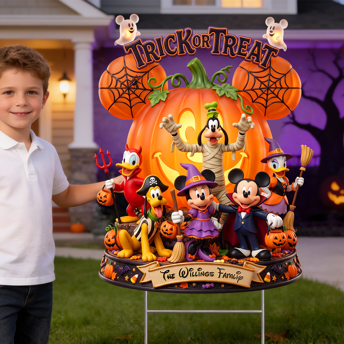Trick Or Treat Spooky Yard Sign - Personalized Halloween Gifts For Family 06padh100826
