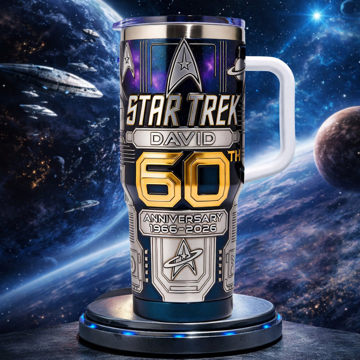 60th Anniversary Universe 40oz Tumbler - Personalized Gifts For Celebration Tumbler 05OHLU020326-Homacus