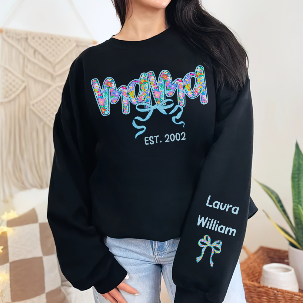 Personalized Gifts For Mom 3D Shirt Mama Flower Bow 03kapu250325-Homacus