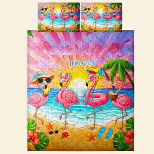 Flamingo Summer Quilt Bed Set Special Line - Gifts For Flamingo Lovers 03NADT160725-Homacus