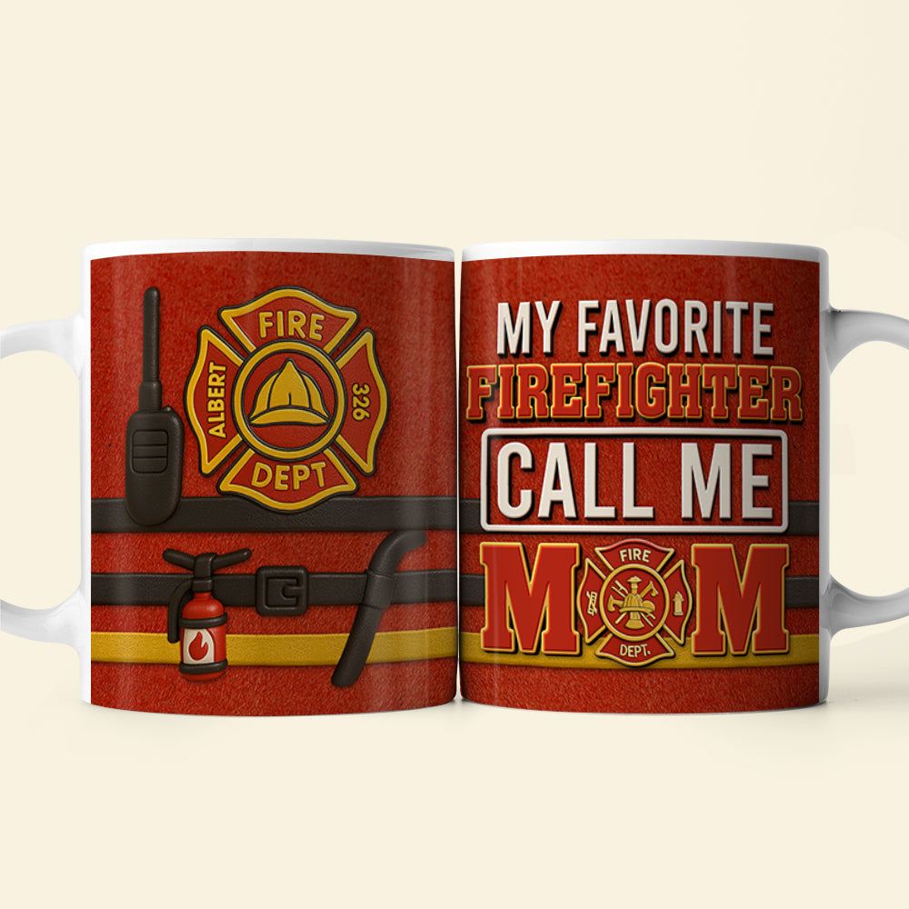 Firefighter Mom Coffee Mug - Personalized Gifts For Mom 06OHQN080425-Homacus