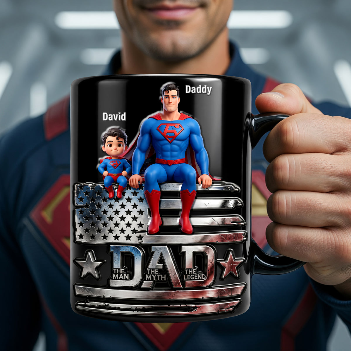 Proud American Dad Magic Mug, Personalized Gifts For Dads 03qhqn120526-Homacus