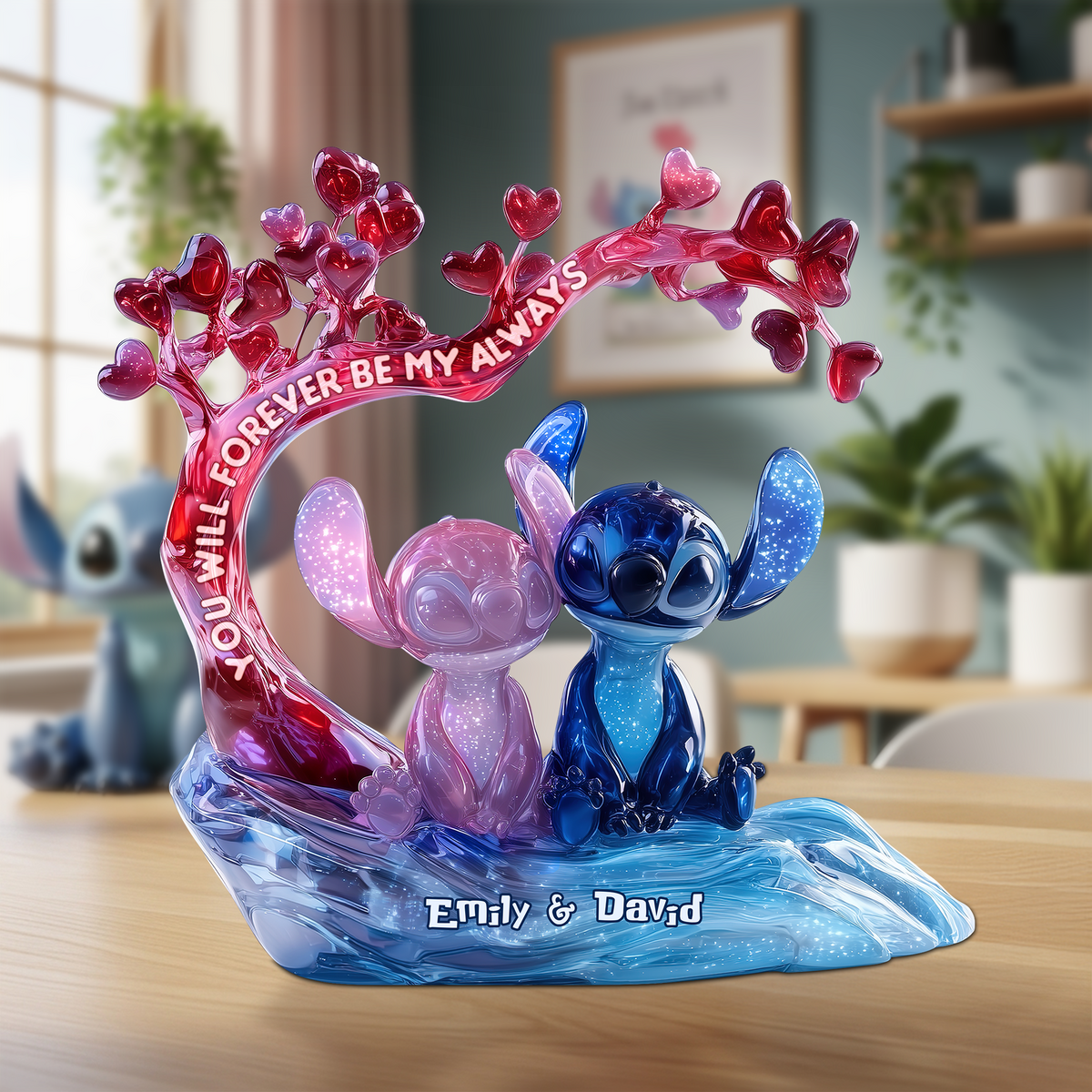 Cute Monster Couple Plaque - Personalized Gifts For Couple 01tgpu280625-Homacus