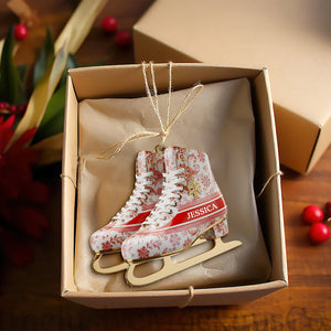 Winter Skating Ornament - Personalized Gifts For Ice Skating Lovers 05PGLU241025-Homacus