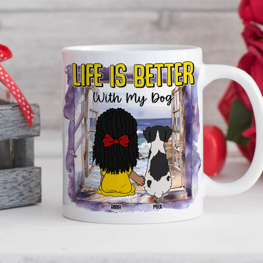 Personalized Gifts For Dog Lovers Coffee Mug 02katn170225hg Life Is Better With My Dogs-Homacus