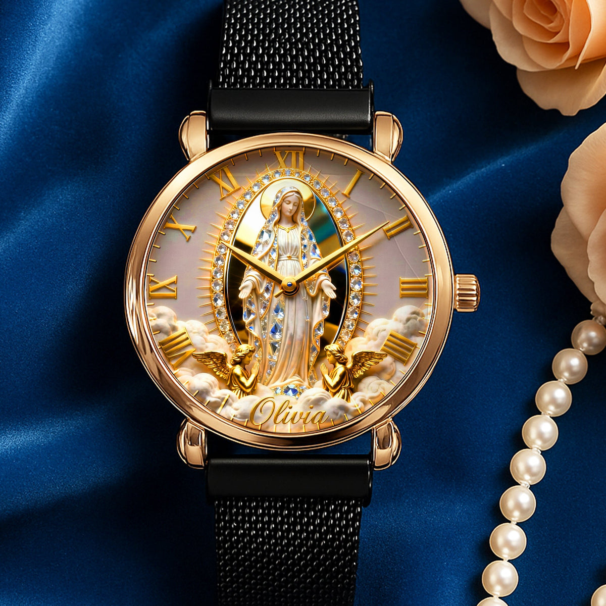 Virgin Mary Mesh Strap Quartz Watch – Personalized Gifts For Christian 04tgqn090126-Homacus