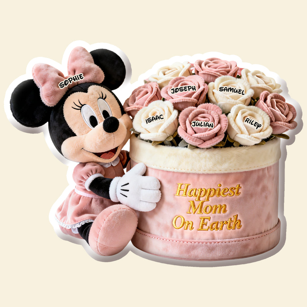 Happiest Mom On Earth Pillow - Personalized Gifts For Mom 02NADT050226-Homacus