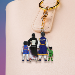 Personalized Gifts For Family Keychain Anime Family 02QHHU260225HG-Homacus