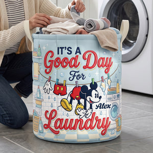 Is It A Good Day For Laundry Quilted Laundry Basket - Personalized Gifts 01natn110726-Homacus