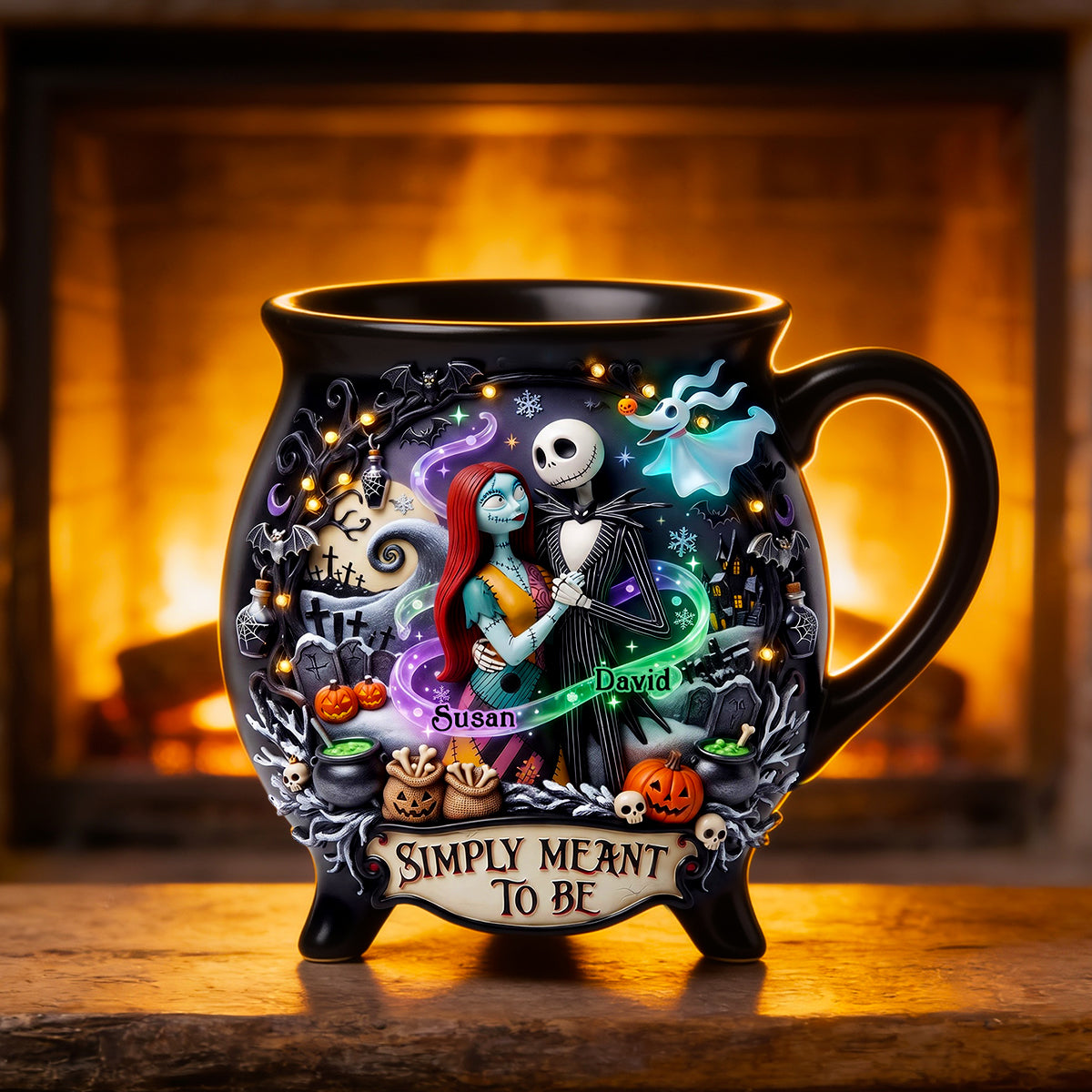 Gothic Couple Cauldron Mug - Personalized Gifts For Couple 05tydt180826