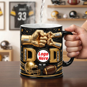 New - Best American Football Dad Magic Coffee Mug - Personalized Gifts For Dad 02natn190526-Homacus