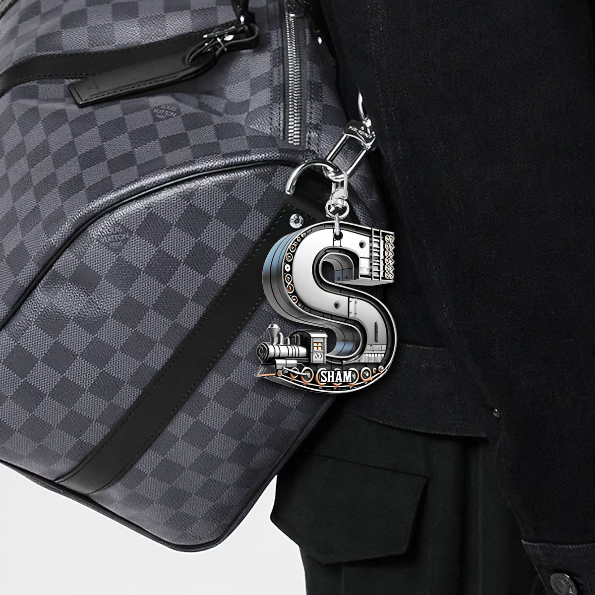 Custom Alphabet Letter Gifts For Train Lovers Keychain 04xqtn060225-Homacus