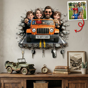 Driving Roadway Acrylic Key Hanger - Custom Photo Gifts For Family Key Hanger 03TYTN300326-Homacus