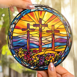 Personalized Gifts For Christian Stained Glass Christ Sunflower 01HUDT050325-Homacus