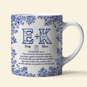 Toile de Jouy Faith & Love Mug Personalized Gifts For Couple 01HYDT061025-Homacus