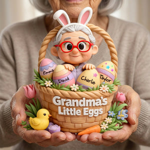 Grandma’s Little Eggs Easter Plaque - Personalized Gift For Grandma 06HULU100226-Homacus