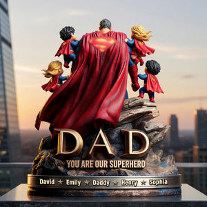 Power Dad And Kids Acrylic Plaque - Personalized Father's Day Gifts 03OHQN160526-Homacus
