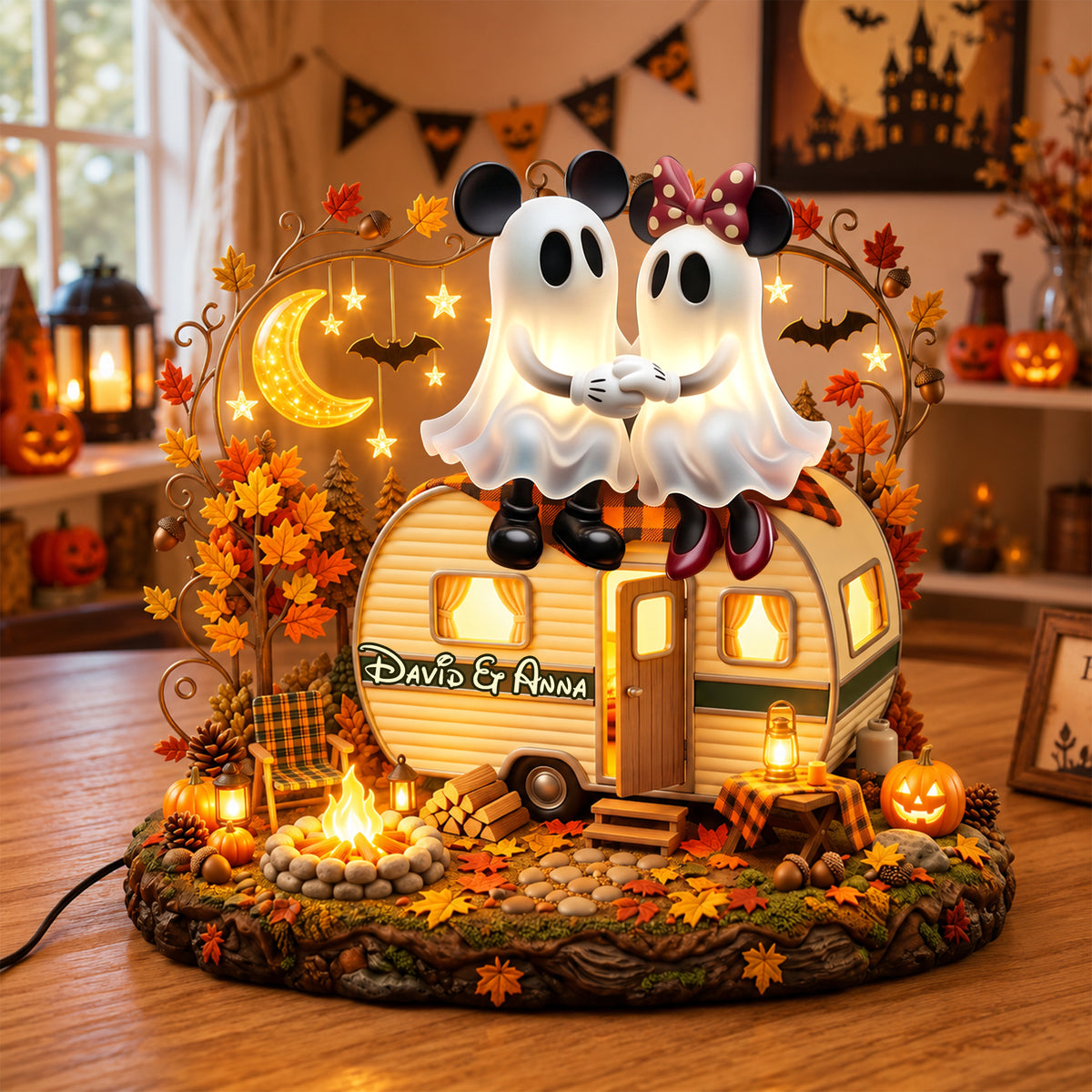 Halloween Camping Couple Acrylic Light Box - Personalized Gifts For Couple 01palu080826