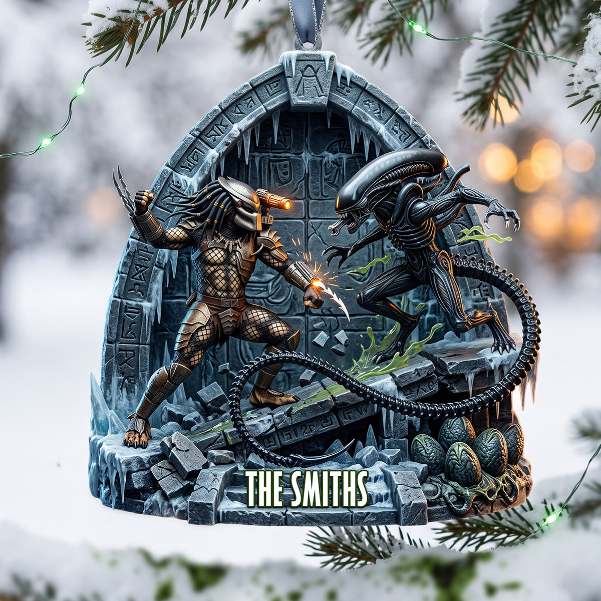 Alien Fighter Ornament - Personalized Gifts For Christmas Ornament 05NATA190926