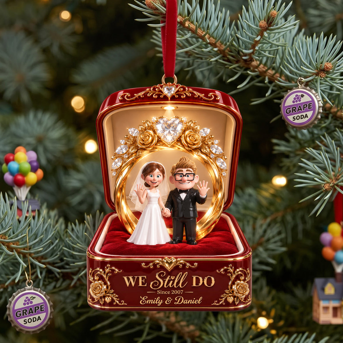 Love Engagement Anniversary Ornament - Personalized Gifts For Couple 01qhlu210926-Homacus