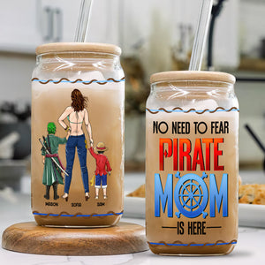 Personalized Gifts For Mom Glass Can No Need To Fear Pirate Mom Is Here 01HUMH250324PA-Homacus