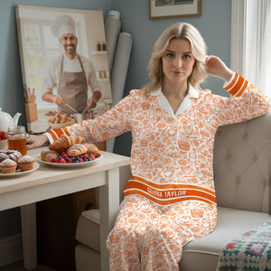 Bakers At Rest Button Up Pajama Set - Personalized Gift For Bakers 03PGLU021025-Homacus