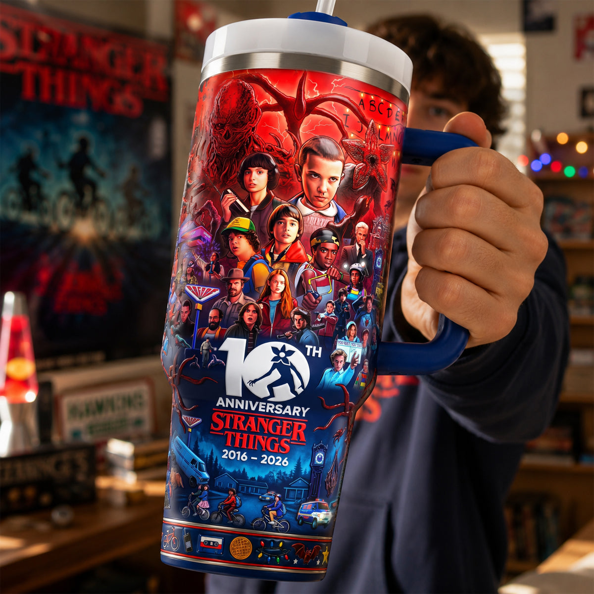 Fantastical World Colorful 40oz Tumbler With Handle - Personalized Gifts 02nalu200726-Homacus