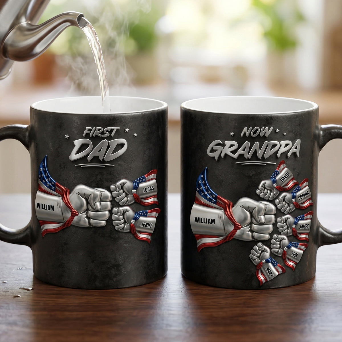 Grandpa Patriotic Team Magic Mug, Personalized Gifts For Promoted Grandfather 05qhtn200526-Homacus