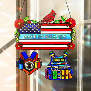 Police Heaven Cardinal Suncatcher - Personalized Gifts For Loved Ones 04ohta050925-Homacus