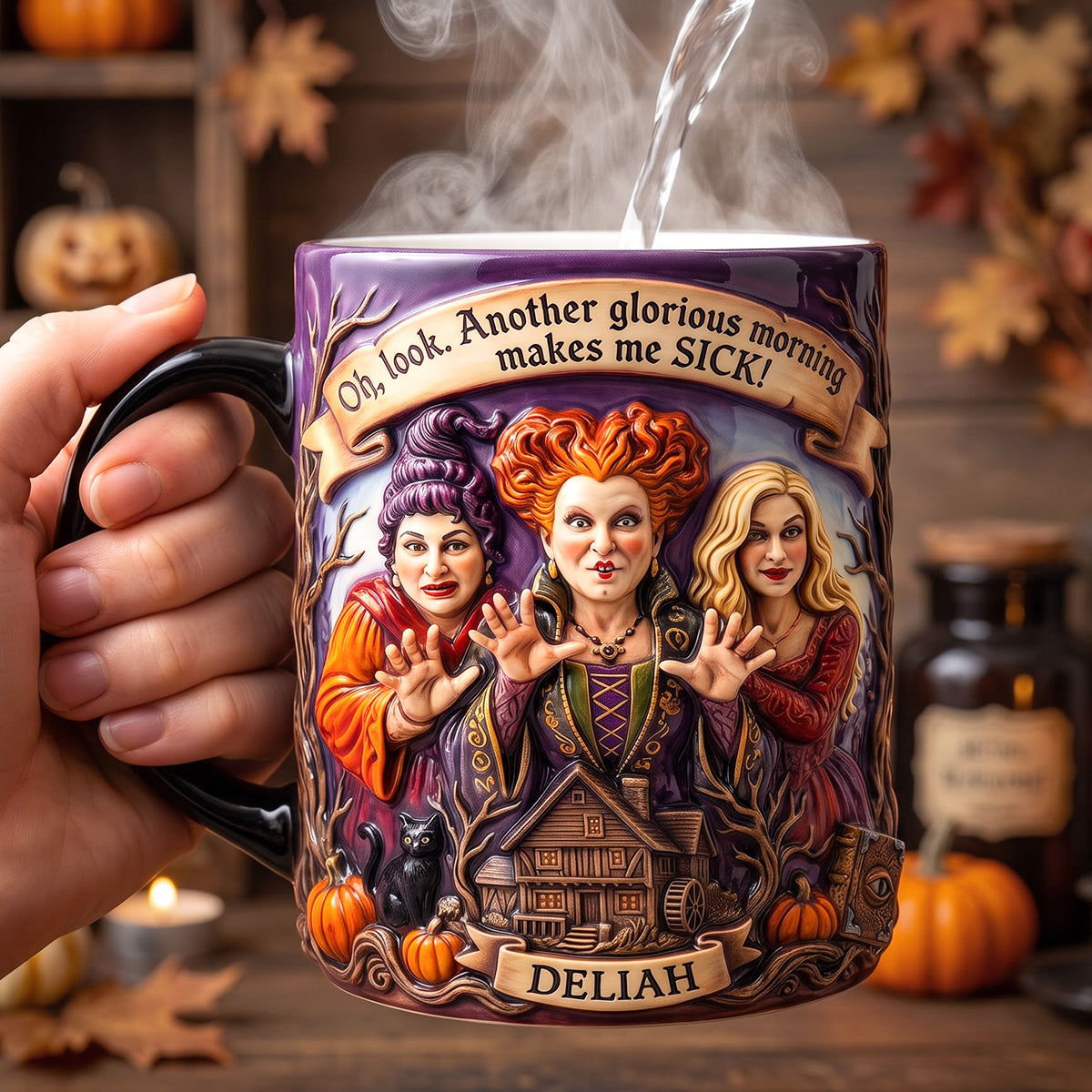 Funny Witchy Morning Magic Mug - Personalized Halloween Gifts 07hudh100926