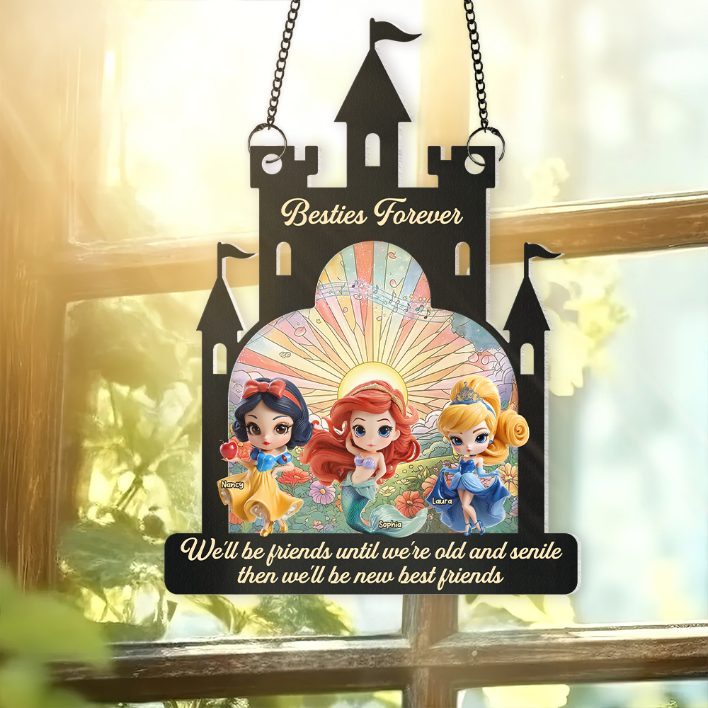 Personalized Gifts For Friend Suncatcher Ornament, Princess Lovers 04TGPU080725-Homacus