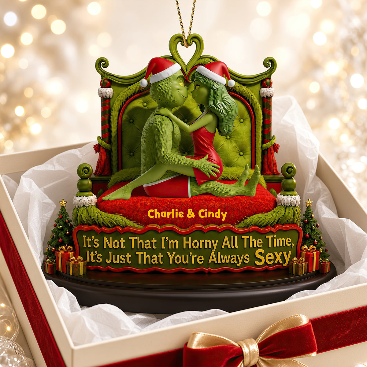 Playful Couple Acrylic Ornament - Personalized Christmas Gifts For Couple 01ohdt150926