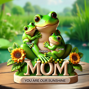 Frog Mom Plaque - Personalized Gift For Mom 03HUPU190425-Homacus