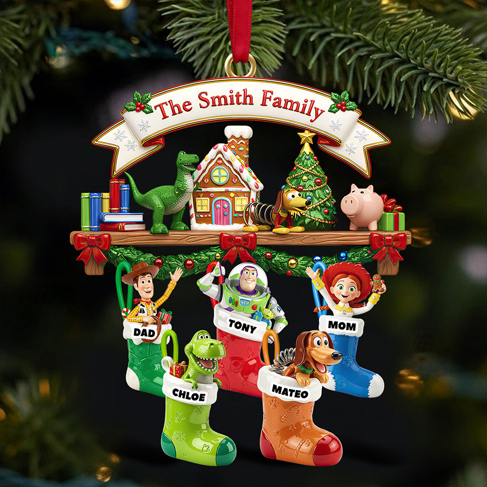 Cute Animated Characters Ornament Personalized Christmas Gifts For Family 03hudt051125-Homacus