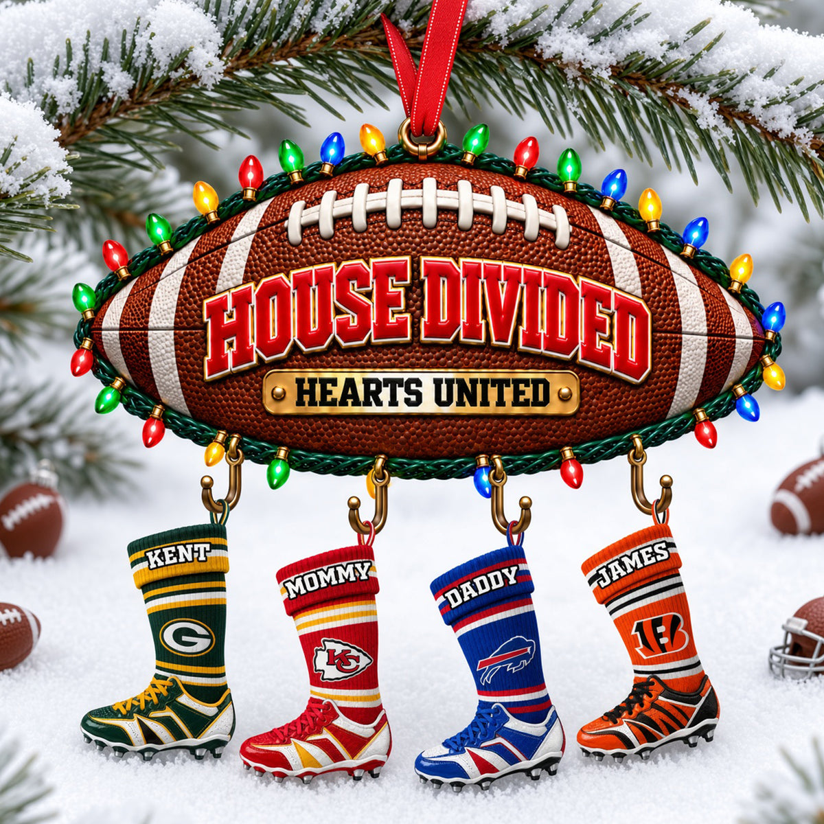 House Divided Christmas Ornament - Personalized Gifts For Sport Lovers 04ohlu101026-Homacus