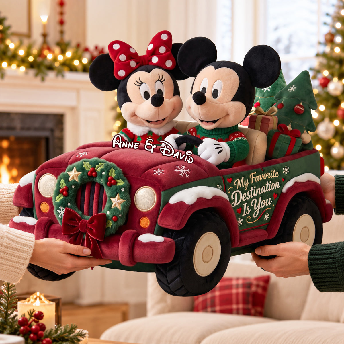 My Favorite Destination Is You Christmas Pillow - Personalized Gifts For Couple 05ttlu290926-Homacus