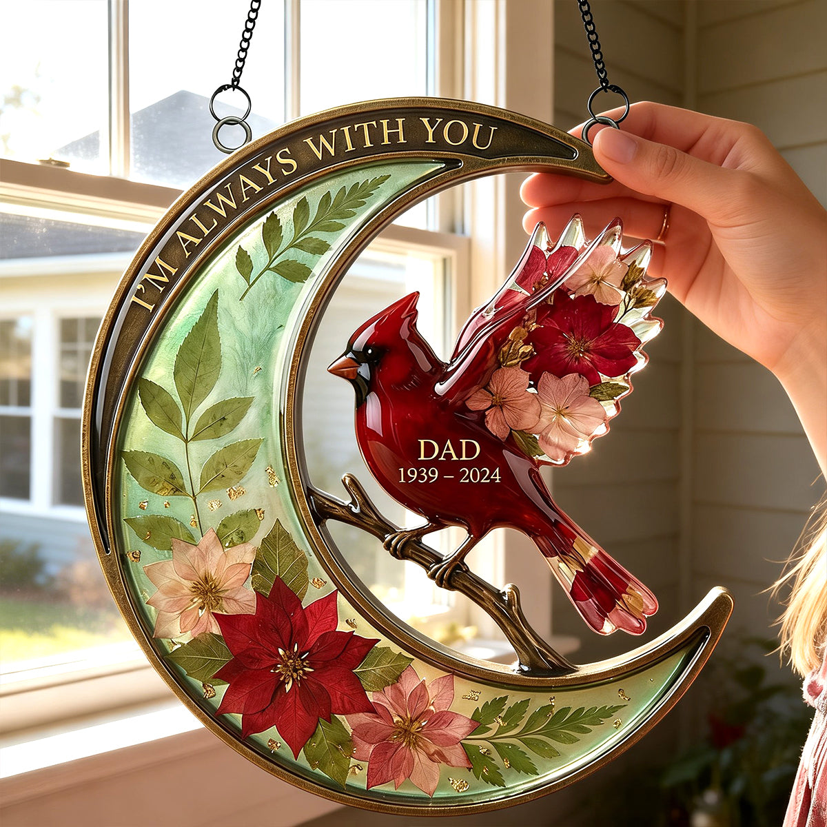 Heavenly Light Memorial Suncatcher Ornament - Personalized Gifts For Heaven 04NATN270226-Homacus