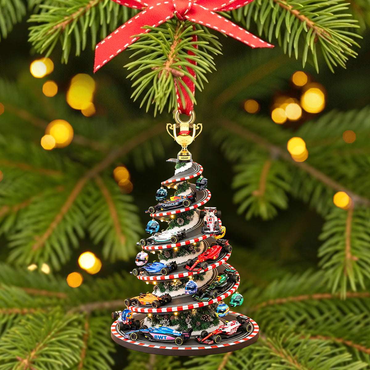 Personalized Gifts For Racing Cars Lovers Christmas Acrylic Ornament 03hytn090925-Homacus