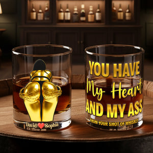 You Have My Heart Round Glass - Personalized Gifts For Couples 06NALU271125