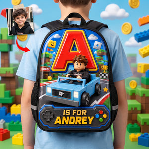 Racing To Back To School Day Shool Bag - Custom Photo Gifts For Kids 05qhdh080726-Homacus