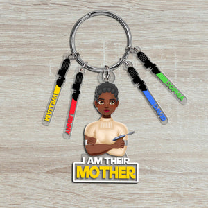 I'm Their Mother - Personalized Keychain With Charms 03natn150225hg-Homacus