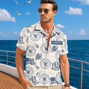 Bold Patriotic Hawaiian Shirt - Personalized Gifts For Soldier 02huqn210625-Homacus