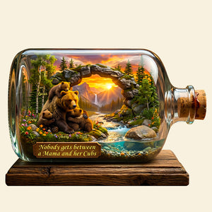 Mama Bear And Kids In Miniature Ecosystem Acrylic Plaque - Personalized Gifts For Mothers 01todt270426-Homacus