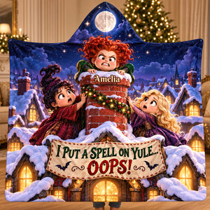 Macabre Spell Sisters Whimsical Christmas Night Hood Blanket - Personalized Christmas Gifts 05hadt241026-Homacus