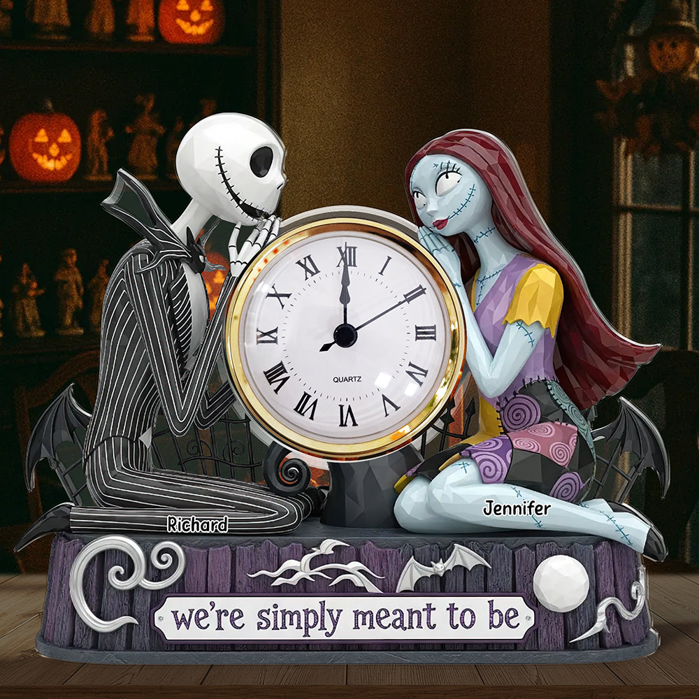 Spooky Couple Desk Clock Plaque - Personalized Gifts For Couple 03ohqn020625-Homacus