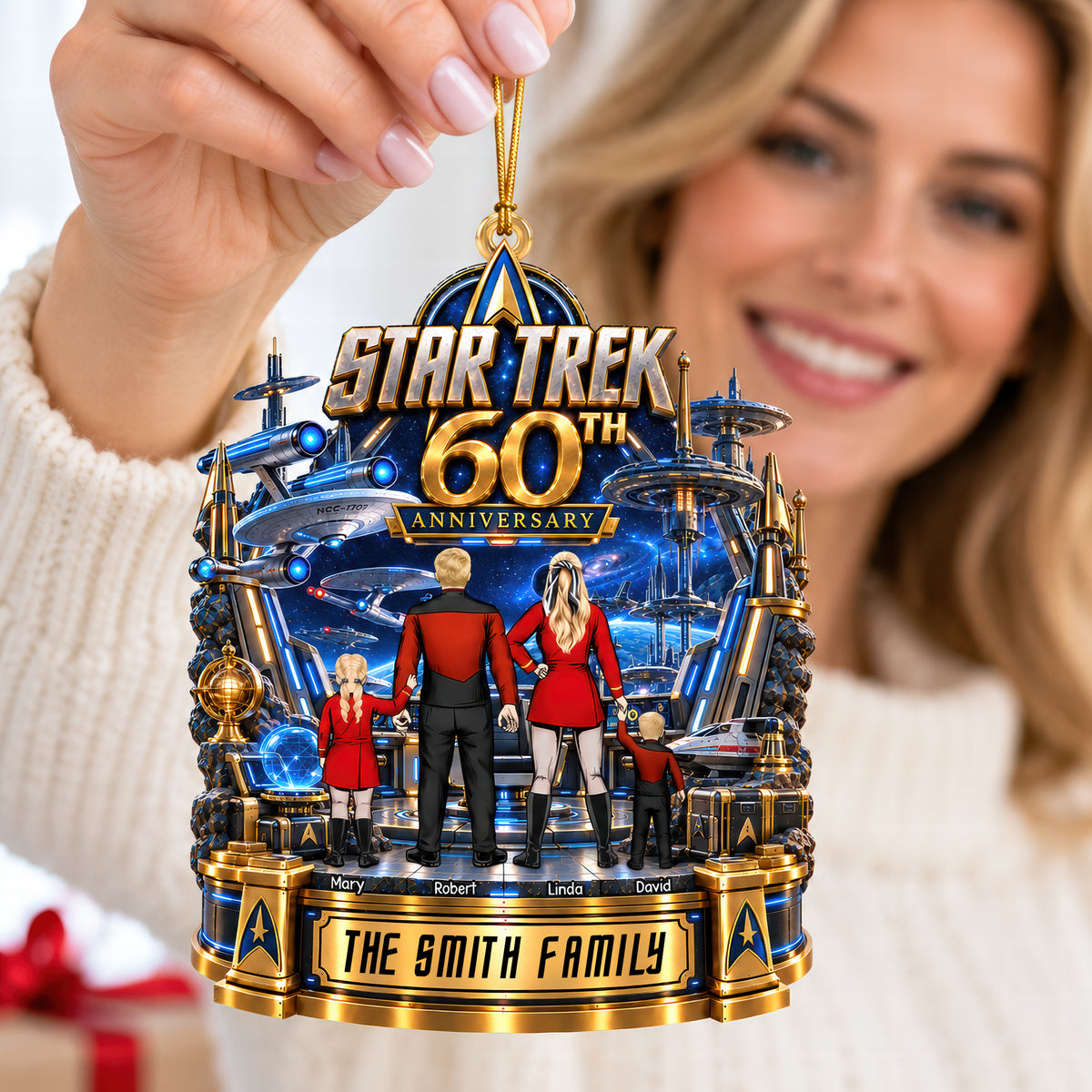 Sci-fi Theme Christmas Ornament - Personalized Gifts For Family 01OHQN230926-Homacus