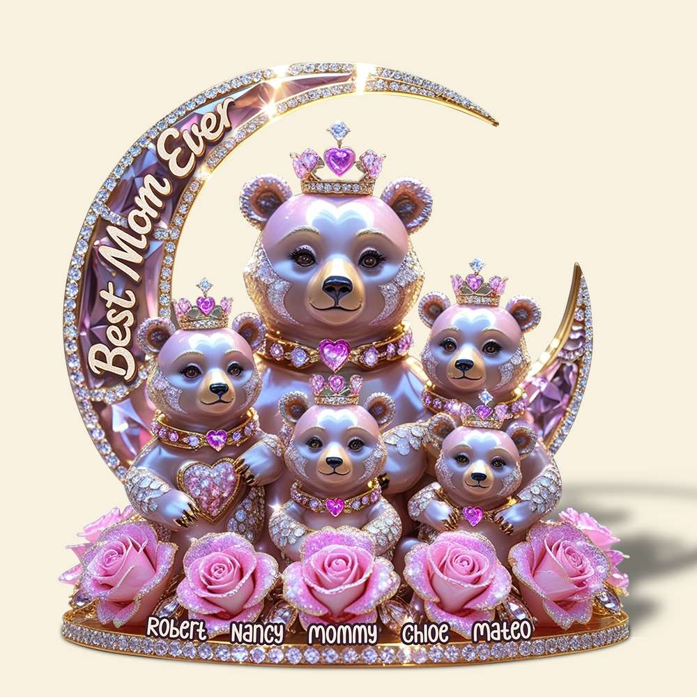 Bear Mom Acrylic Plaque Personalized Gifts For Mom 01TGDT240425-Homacus