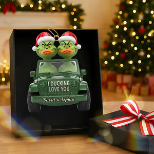 Green Duck Couple Acrylic Ornament – Personalized Gifts for Couples 01NADT221125-Homacus