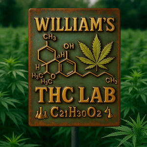 Botanical Chemistry Lab Metal Sign - Personalized Gifts For Weed Lovers 04TOLU050625-Homacus