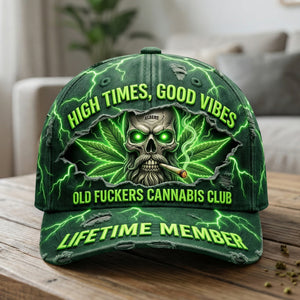High Times Skull Classic Cap - Personalized Gifts For Stoner Lover Classic Cap 02NAQN040326-Homacus